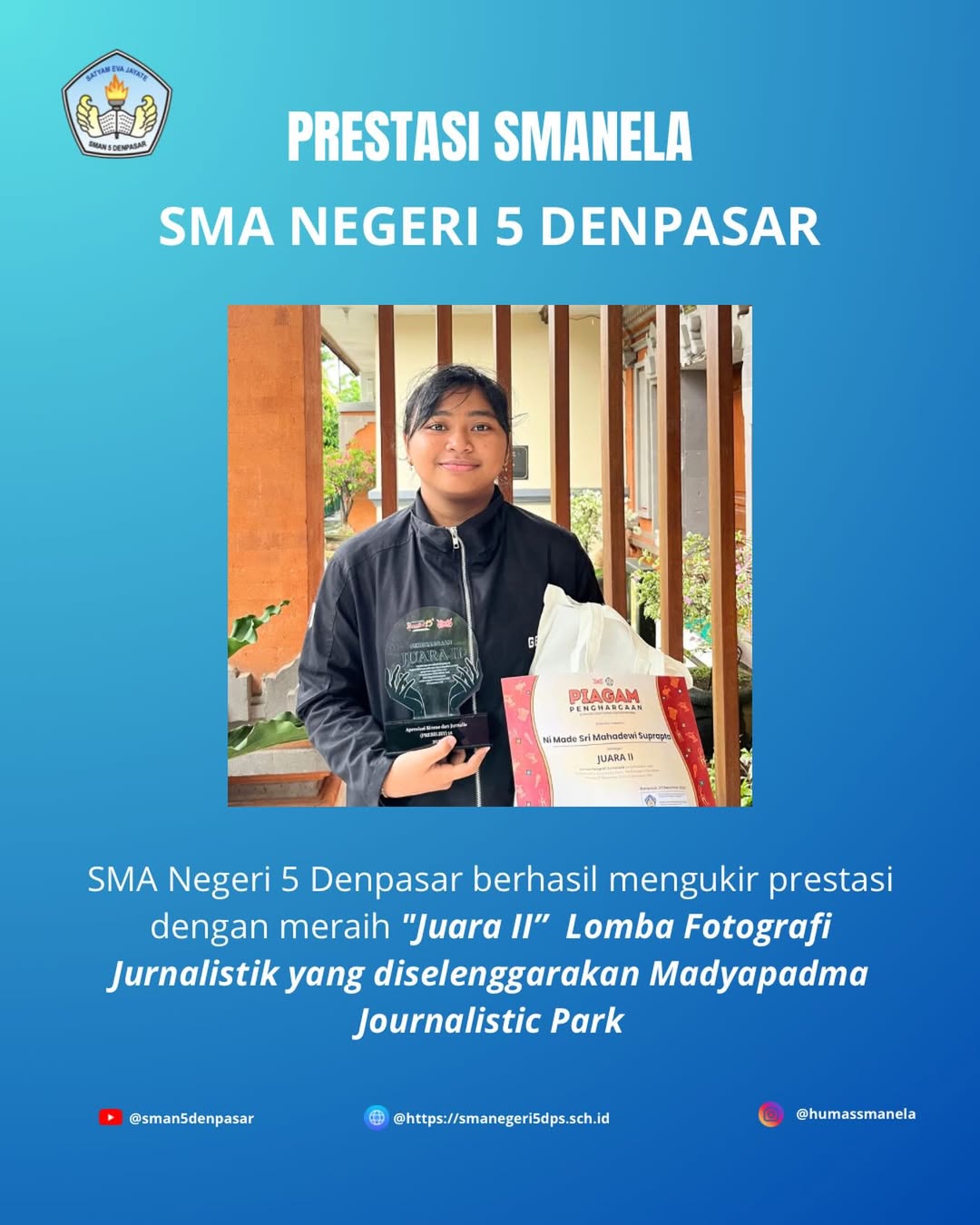 selamat dan apresiasi setinggi tingginya kepada ni made sri mahadewi suprapta dari divisi fotogr