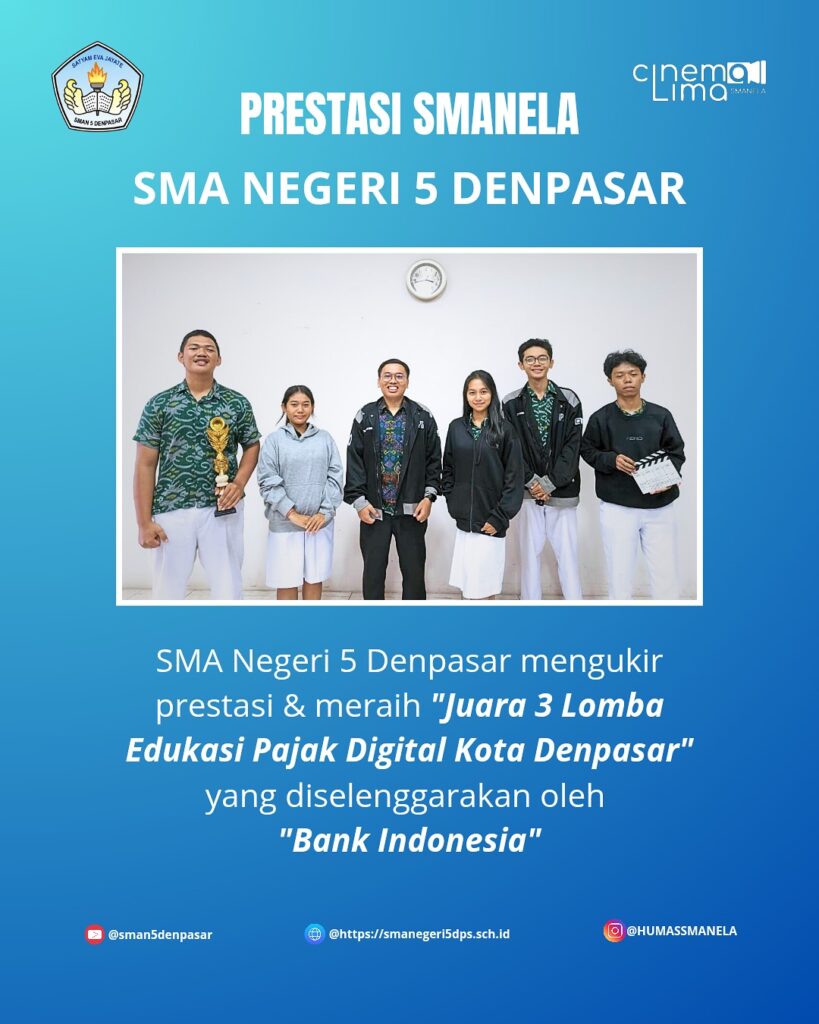 — 9 september 2025 —selamat kepada dharma, aruna, dan anila dari ekstra cips smanela! 💥 mereka
